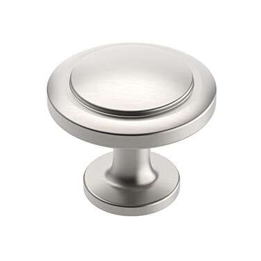 Alzassbg 5 Pack Brushed Satin Nickel Cabinet Knobs 114 Inch Diameter Round Kitchen Knobs for Cabinets and Drawers AL6012SN