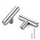 Ravinte Decor 30 Pack Brushed Nickel Cabinet Knobs Kitchen Silver Pulls for Drawer Stainless Steel Dresser Hardware 2in Length Single Hole T Bar RDT50LS30
