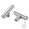 Ravinte Decor 30 Pack Brushed Nickel Cabinet Knobs Kitchen Silver Pulls for Drawer Stainless Steel Dresser Hardware 2in Length Single Hole T Bar RDT50LS30