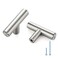 Ravinte Decor 30 Pack Brushed Nickel Cabinet Knobs Kitchen Silver Pulls for Drawer Stainless Steel Dresser Hardware 2in Length Single Hole T Bar RDT50LS30