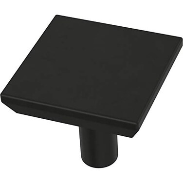 Franklin Brass 10Pack Matte Black Cabinet Knobs for Dressers Drawers Kitchen Cabinet Door Vanity Furniture Closet Knobs 118 Inch Square Simple Square