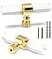 Cionyce 12 Pack Acrylic Cabinet Knobs Brushed Gold Drawers Knobs Clear Single Hole T Knobs for Dresser Drawers Kitchen Cabinet 315 Overall Length