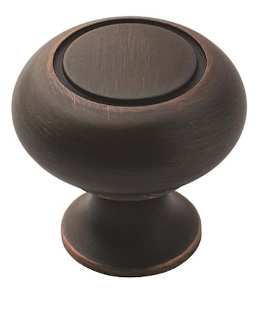 Amerock Cabinet Knob Oil Rubbed Bronze 114 inch 32 mm Diameter Everyday Heritage 10 Pack Drawer Knob Cabinet Hardware