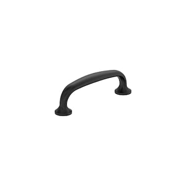 Amerock BP37395FB Matte Black Cabinet Pull 3 inch 76 mm Center to Center Cabinet Handle Renown Drawer Pull Kitchen Cabinet Handle Furniture Hardware