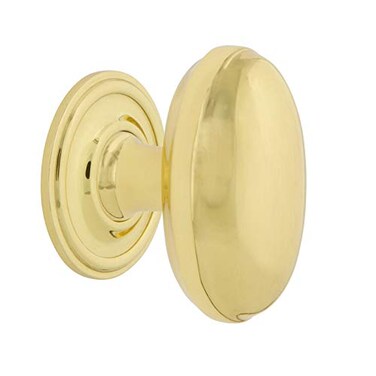 Nostalgic Warehouse Homestead Brass 1 34 Cabinet Knob with Classic Rose in Unlacquered Brass
