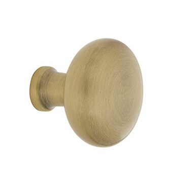 Nostalgic Warehouse New York Brass 1 38 Cabinet Knob in Antique Brass