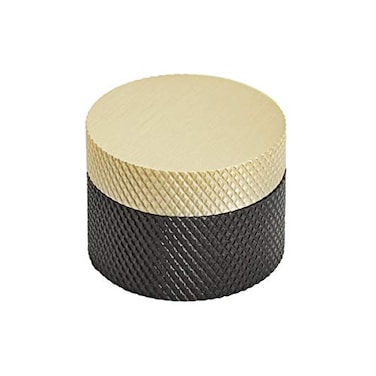 Amerock Cabinet Knob Matte BlackMatte Gold 114 inch 32 mm Diameter Transcendent 1 Pack Drawer Knob Cabinet Hardware