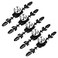 Sumnacon 5 Pcs 67 Drawer Dresser Knobs Pull Handles Crystal Glass Diamond Decorative Knobs with Plate Cabinet Cupboard Door Knobs with Screws for Kitchen Bathroom Office Decoration Black