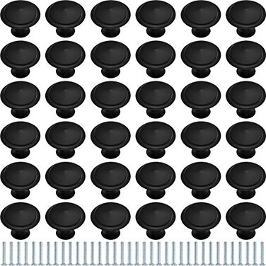 Ripeng 36 Pcs Round Cabinet Knobs Kitchen Drawer Knobs for Hardware Drawer Handles with Screws for Bedroom Furniture 106 Inch