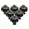 Seimneire 12pcs Black Vintage Ceramic Cabinet Knobs and Drawer Pulls with Mounting Screws