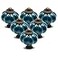 Seimneire 12pcs Teal Vintage Ceramic Cabinet Knobs and Drawer Pulls with Mounting Screws