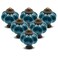 Seimneire 12pcs Teal Vintage Ceramic Cabinet Knobs and Drawer Pulls with Mounting Screws