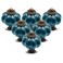 Seimneire 12pcs Teal Vintage Ceramic Cabinet Knobs and Drawer Pulls with Mounting Screws