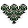 Seimneire 12pcs Dark Green Vintage Ceramic Cabinet Knobs and Drawer Pulls with Mounting Screws