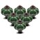 Seimneire 12pcs Dark Green Vintage Ceramic Cabinet Knobs and Drawer Pulls with Mounting Screws