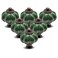 Seimneire 12pcs Dark Green Vintage Ceramic Cabinet Knobs and Drawer Pulls with Mounting Screws