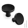 goldenwarm 20 Pack Matte Black Cabinet Knobs for Kitchen Hardware Handles Round Dresser Drawer Knob for Closet Bifold Modern Cabinets Pulls127 Inch