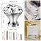 ROYBENS 30mm Kitchen Cabinet Knobs Drawer Pull Handle Hardware Crystal Clear Glass Round Diamond Shape Dresser Closet Bifold Door Bathroom Cupboard Desk Nightstand Bookcase Furniture Drawer Knob Set 8