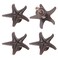 BAMI-LEE House BAMILEE House 4 Pieces Novelty Starfish Shape Door Knobs Drawer Cabinet Cupboard Single Hole Pull Handles Bronze Color