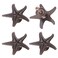 BAMI-LEE House BAMILEE House 4 Pieces Novelty Starfish Shape Door Knobs Drawer Cabinet Cupboard Single Hole Pull Handles Bronze Color