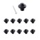 Renovators Supply Manufacturing Black Wrought Iron Cabinet Knobs Colonial Design Pack of 10