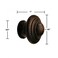 Renovators Supply Manufacturing Black Wrought Iron Cabinet Knobs Colonial Design Pack of 10
