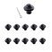 Renovators Supply Manufacturing Black Wrought Iron Cabinet Knobs Colonial Design Pack of 10