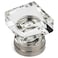 Cosmas 5 Pack 6578SNC Satin Nickel Cabinet Hardware Square Knob with Clear Glass 114 Square