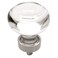 Cosmas 10 Pack 6355SNC Satin Nickel Cabinet Hardware Round Knob with Clear Glass 138 Diameter