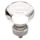 Cosmas 10 Pack 6355SNC Satin Nickel Cabinet Hardware Round Knob with Clear Glass 138 Diameter