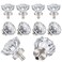 SHINY HANDLES 8 Pack Brushed Nickel Cabinet knobs Glass Cabinet Knobs and Pulls Vintage Crystal Knobs for Dresser Drawer