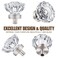 SHINY HANDLES 8 Pack Brushed Nickel Cabinet knobs Glass Cabinet Knobs and Pulls Vintage Crystal Knobs for Dresser Drawer