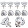 SHINY HANDLES 8 Pack Brushed Nickel Cabinet knobs Glass Cabinet Knobs and Pulls Vintage Crystal Knobs for Dresser Drawer