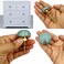 5MOONSUN5s Brass Door KnobsDrawer Pulls Dresser Door KnobsPull and Push Handle Knobs for Cabinets Wardrobes Kitchen CupboardsHandmade Classic Hardware Decor 38 mm Sky Blue Set of 6