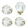 JEREVER 4 Pack Glass Brass Knobs Vintage Crystal Drawer Pull Cabinet Handle for Dresser Kitchen Bathroom Gold Furniture Hardware Ball Shape