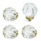 JEREVER 4 Pack Glass Brass Knobs Vintage Crystal Drawer Pull Cabinet Handle for Dresser Kitchen Bathroom Gold Furniture Hardware Ball Shape