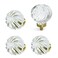 JEREVER 4 Pack Glass Brass Knobs Vintage Crystal Drawer Pull Cabinet Handle for Dresser Kitchen Bathroom Gold Furniture Hardware Spiral Shape