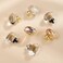 CLCTK 16 Pack Glass Cabinet Knobs and Pulls Oval Crystal Knobs for Dresser Drawers Matte Black Kitchen Cabinet Knobs Egg Shape