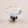 CLCTK 16 Pack Glass Cabinet Knobs and Pulls Oval Crystal Knobs for Dresser Drawers Matte Black Kitchen Cabinet Knobs Egg Shape