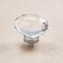 CLCTK 16 Pack Glass Cabinet Knobs and Pulls Oval Crystal Knobs for Dresser Drawers Brushed Nickel Kitchen Cabinet Knobs Egg Shape