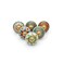Craft Trade Ceramic Cabinet Knobs for Drawer Kitchen Cabinets Cupboard Decorative Furniture Knobs Pull Handles for Dresser Wardrobe Multi Set of 6