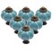 Seimneire 12pcs Celadon Pumpkin Knobs Vintage Ceramic Cabinet Knobs Dresser Drawer Door Knobs Drawer Pulls Dresser Handles with Mounting Screws