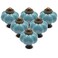 Seimneire 12pcs Celadon Pumpkin Knobs Vintage Ceramic Cabinet Knobs Dresser Drawer Door Knobs Drawer Pulls Dresser Handles with Mounting Screws