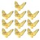 Tighall 10 Pieces Vintage Butterfly Knobs Single Hole Knobs with Screws for Furniture Home Drawer PullsGold
