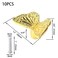 Tighall 10 Pieces Vintage Butterfly Knobs Single Hole Knobs with Screws for Furniture Home Drawer PullsGold