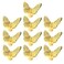 Tighall 10 Pieces Vintage Butterfly Knobs Single Hole Knobs with Screws for Furniture Home Drawer PullsGold
