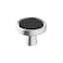 Amerock Cabinet Knob Polished ChromeMatte Black 138 inch 35 mm Diameter Mergence 1 Pack Drawer Knob Cabinet Hardware