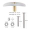 Rockcloud 4 PCS Moon Shaped Agate Pieces Drawer Knobs with Screws Polished Crystal Stone Pull Handle for Dresser Cupboard Office Home Decor