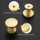 homdiy 25 Pack Gold Cabinet Knobs Solid Zinc Alloy Drawer Knobs Brushed Brass Pulls Modern Cabinet Hardware for Kitchen Cupboard Bathroom Dresser