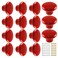 Qjaiune 15pcs Ceramic Red Drawer Knobs Round Shaped Dresser Knobs Cute Kitchen Cabinet Pull Handles Kids Bedroom